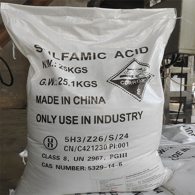 Sulfamic acid-packing